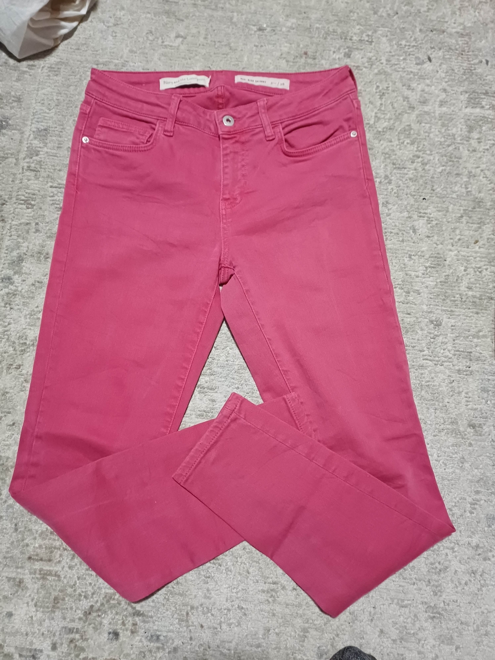 Pilcro and the Letterpress Bright Pink Straight-Leg Jeans
